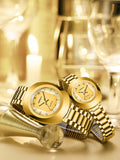Shein - 1pc Men's And 1pc Women's Rebirth Quartz Wristwatch, Vintage Style, Couple Watch