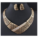 Dama Rusa- Golden African Besuteria Jewellery Set for Women- TM-ER-24