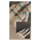 Jewels By Noor- Set of 7 emerald rings