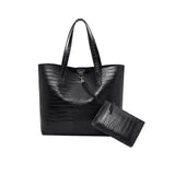 Shein- Croc Embossed Tote Bag With Purse by Bagallery Deals priced at 0 | Bagallery Deals