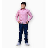 Kids Polo- Buttoned Up Shirt - Pink