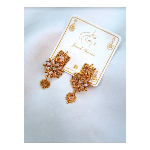 Jewel charms- Egyptian Champagne Flower Drops