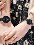 Shein - Business Style Men'S & Women'S Quartz Wristwatch, Casual Fashion Couples Watch Set