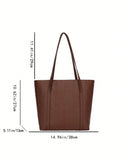 Shein - Fashionable Texture & All-Match Solid Color Tote Bag