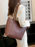 Shein - Fashionable Texture & All-Match Solid Color Tote Bag