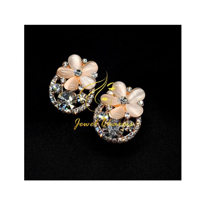 Jewel charms- Pink Flower Zircon Tops