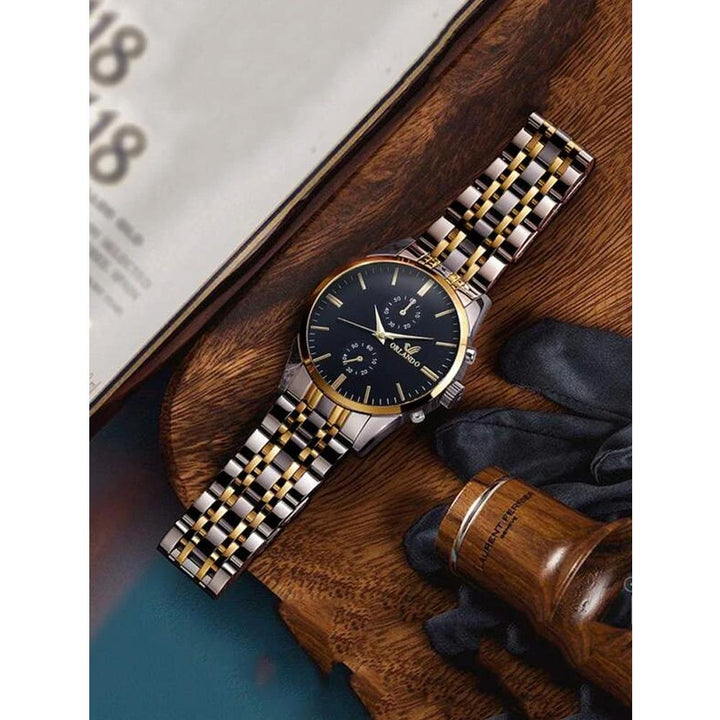 Shein- Men Round Pointer Quartz Watch