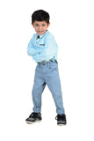 IGNITE-Pigment Dyed Sky Blue StretchableIGNITE-Pant for Kids