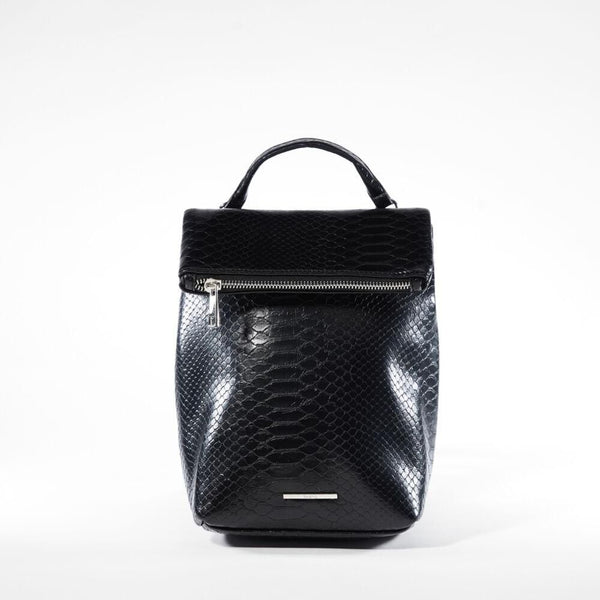 Bershka- Faux Leather Backpack With Animal Print