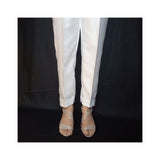 Zardi- Silk Trouser Pant For Women - White - ZT132