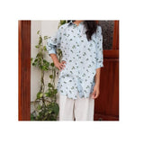 Zardi- Floral Cotton Top – Blue – BGK25