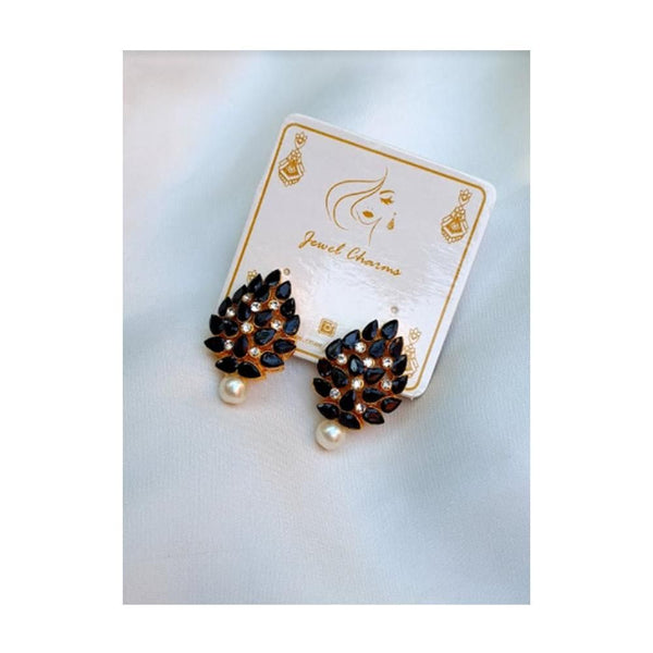 Jewel charms- Black Pearl Studs