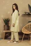 VYBE- Basic Co-Ord-Chikankari Lemon(Only Kurta)