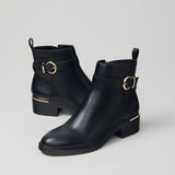 Lefties- Ankle Boots With Buckles- Black