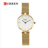 Curren-Stainless Steel Mesh Strap Wristwatch For Women- 9038