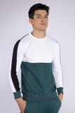 Sclothers- White-Zink Color Block Sweatshirt - W21 - MSW032R