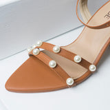 VYBE - Strap Heel with buckle- Brown