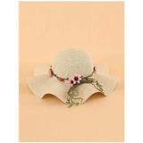Shein - Flower Decor Straw Hat