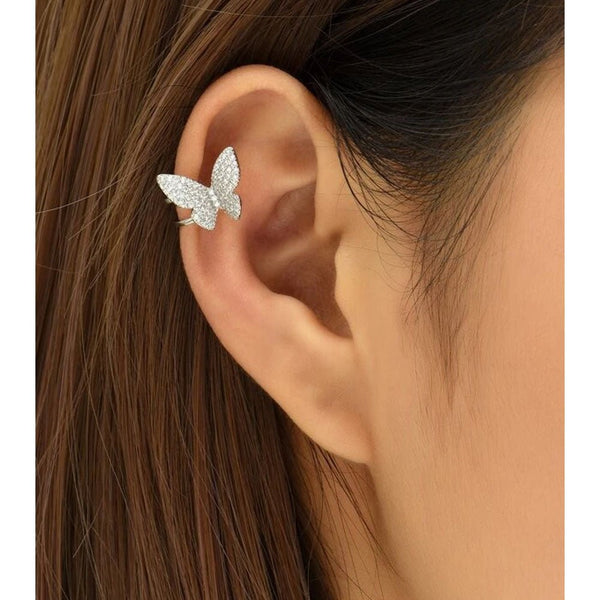 Shein- 1pc Zircon Butterfly Decor Ear Cuff