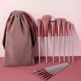The Original Brush 13 Pcs Make up Brushes Set Coffe Brown WITH Pouch