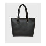 New Look- Black Plait Handle Tote Bag