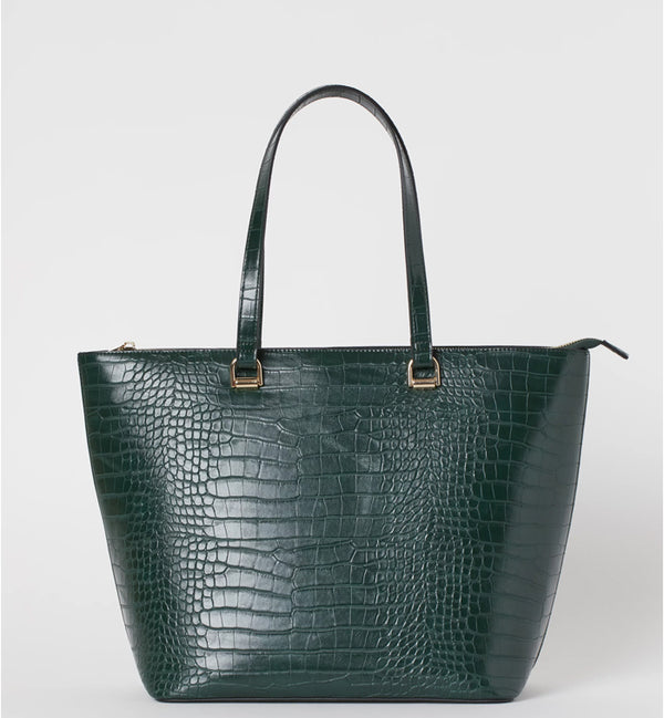 H&M- Crocodile-Patterned Shopper