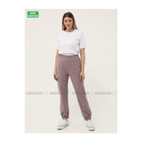 Modanisa- Oversize Pocket Detailed Elastic Waist Trousers - Dusty Lilac