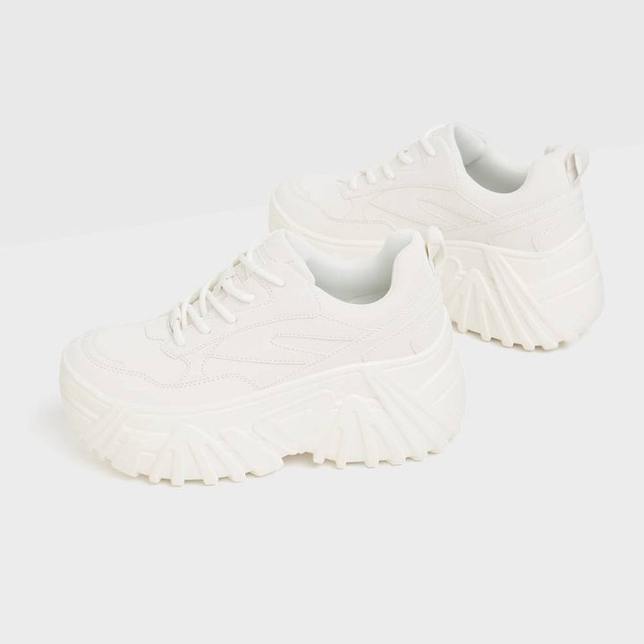 Bershka- Reflective platform trainers