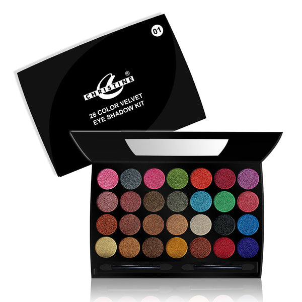 Christine - 28 Crolor Velvet Eye Shade Kit #1