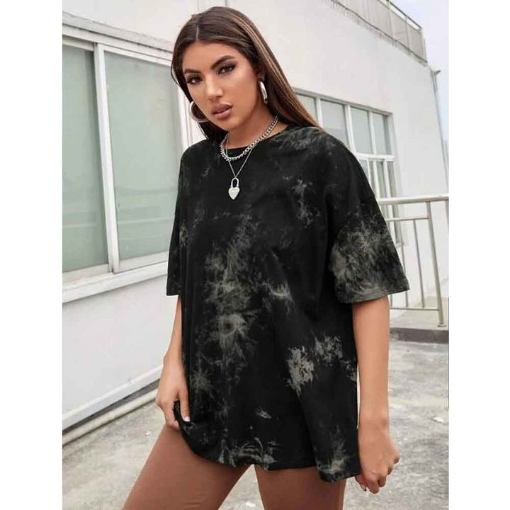 Shein- Tie Dye Drop Shoulder Oversized Tee