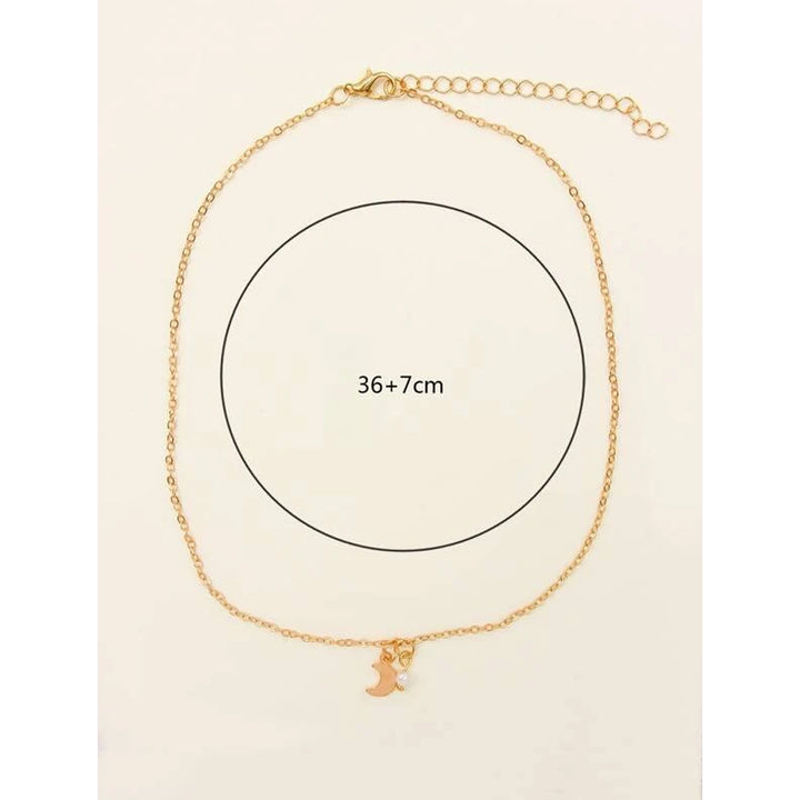 Shein- Emery Rose Moon Charm Necklace