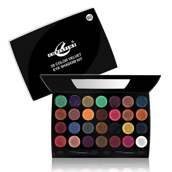 Christine - 28 Crolor Velvet Eye Shade Kit #2