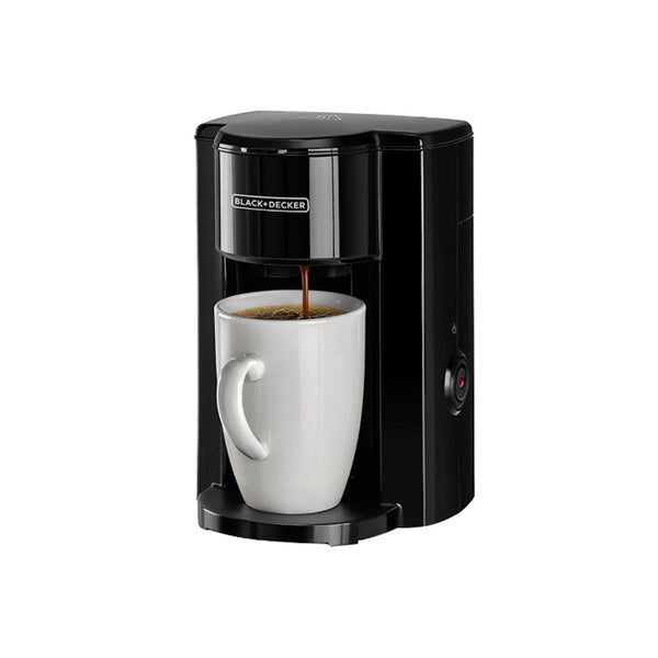 Black+Decker- One Cup Coffee Machine For Drip Coffee And Espresso With Mug DCM25N-B5 Jet Black