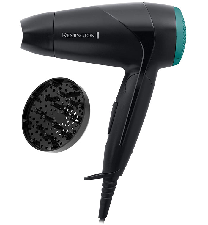 Remington- D1500 Compact Travel Hair Dryer, Diffuser, Folding Handle - 2000W