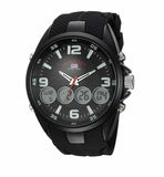 U.S. Polo Assn- Men's Analog-Quartz Watch With Rubber Strap- Black, Us9596