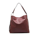 Koton- Leather Look Shoulder Bag - Bordeaux