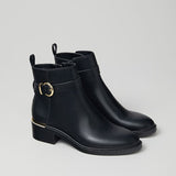 Lefties- Ankle Boots With Buckles- Black