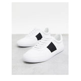 Asos Design- Dime lace up trainers in white/black