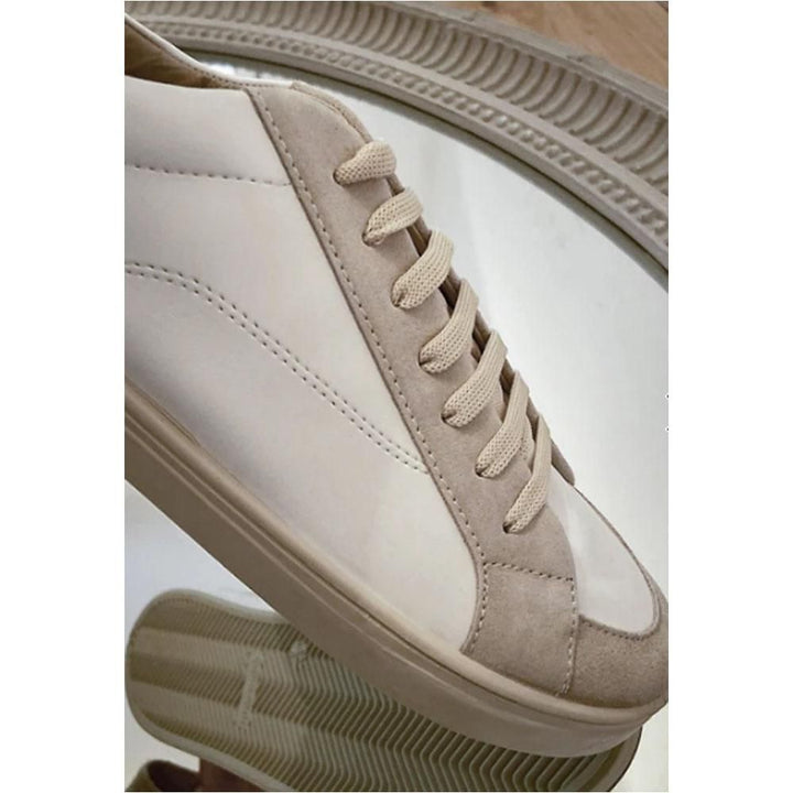 Asos Design- Asos Design Trainers In Stone With Mixed Materials