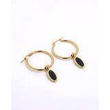 Shein- 18K Gold Plated Simple Drop Earrings