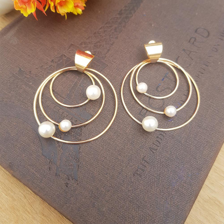 Raviiga- 3 Layer Pearl Hoops