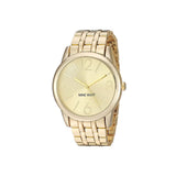 Nine West- Womens NW/1578CHGB Champagne Dial Gold-Tone Bracelet Watch