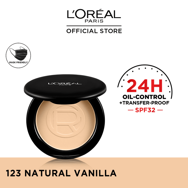 LOreal Paris- Infallible 24H Oil Killer High Coverage Powder, 123 Natural Vanilla