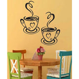 Shein- 1Pc Coffee Print Wall Sticker