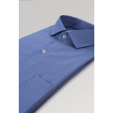 Montivo- Blue Textured Slim Fit shirt