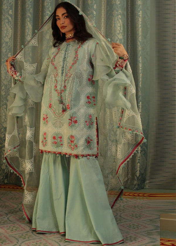 "Elan- 3 Piece Lawn Unstitched Suit LARA  EL22-01B "