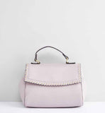 Max Fashion- Studded Handbag With Flap and Detachable Strap