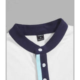 Shein- Men Horse Embroidered Contrast Collar Polo Shirt