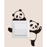 Shein- Cartoon Panda Print Key Stickers