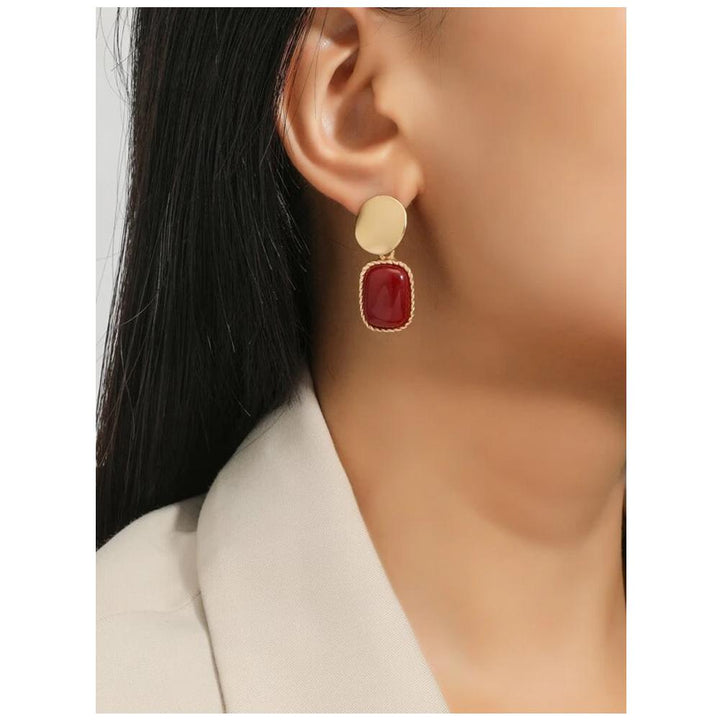 Shein- Square Drop Earrings